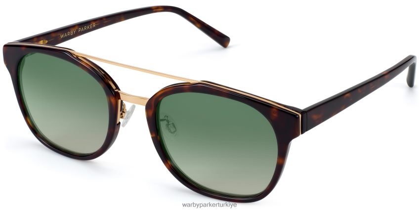Warby Parker adil faks N8ZXX8794 cilalı altın ile konyak kaplumbağası gözlük - Image 1