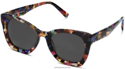 Warby Parker Ağustos N8ZXX8865 konfeti kaplumbağa gözlük