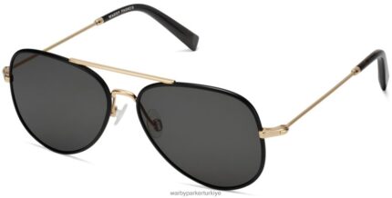 Warby Parker akıncı N8ZXX8669 cilalı altın ile fırçalanmış mürekkep gözlük
