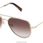 Warby Parker akıncı N8ZXX8670 cilalı altın gözlük