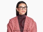 Warby Parker Aurelia N8ZXX8350 cilalı altın ile jet siyahı gözlük - Image 2