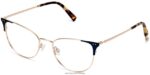 Warby Parker ava N8ZXX8586 fırçalanmış lacivert ile parlatılmış altın gözlük
