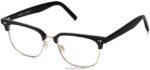 Warby Parker bard N8ZXX825 cilalı altın ile jet siyahı gözlük