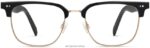 Warby Parker bard N8ZXX825 cilalı altın ile jet siyahı gözlük - Image 4