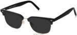 Warby Parker bard N8ZXX8683 cilalı altın ile jet siyahı gözlük