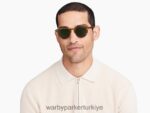 Warby Parker bowling oyunu N8ZXX8781 çizgili yosun gözlük - Image 2