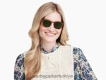 Warby Parker bowling oyunu N8ZXX8781 çizgili yosun gözlük - Image 3