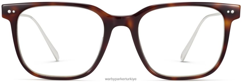 Warby Parker Caleb N8ZXX8257 cilalı gümüş ile ahşap damarlı kaplumbağa gözlük - Image 4