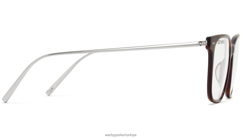 Warby Parker Caleb N8ZXX8257 cilalı gümüş ile ahşap damarlı kaplumbağa gözlük - Image 5
