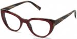 Warby Parker Camila N8ZXX8338 çizgili karaağaç ile öküz kanı gözlük