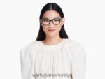 Warby Parker Camila N8ZXX8339 Mayorka naneli orman yeşili gözlük - Image 2