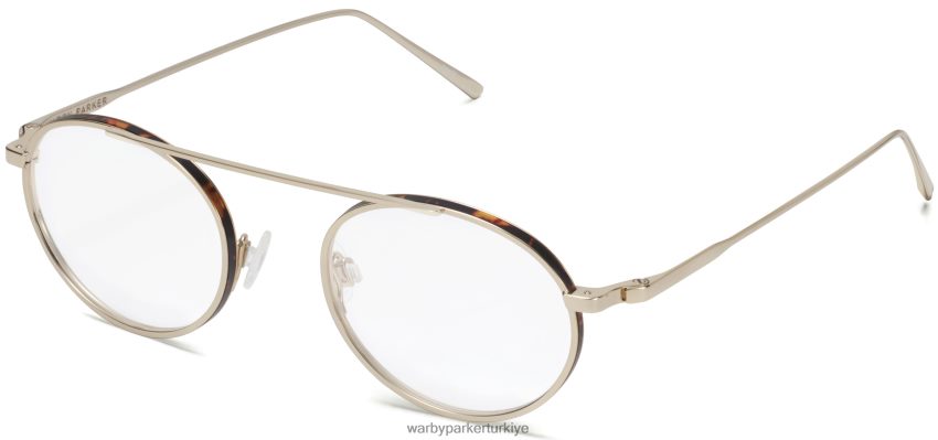 Warby Parker corwin N8ZXX8223 mat viski kaplumbağası ile parlatılmış altın gözlük - Image 1