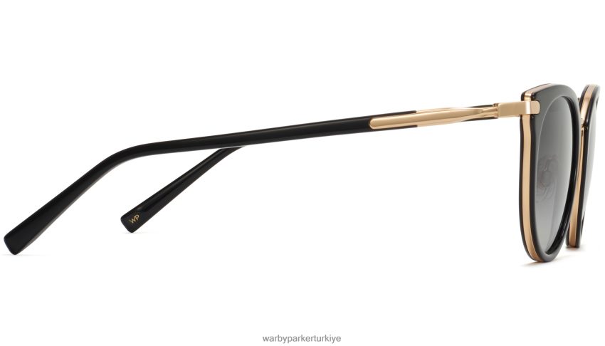 Warby Parker daha beyaz N8ZXX8792 cilalı altın ile jet siyahı gözlük - Image 5