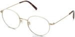 Warby Parker Duncan N8ZXX828 cilalı altın ile beyaz yeşim gözlük