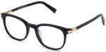Warby Parker durand N8ZXX818 cilalı altın ile jet siyahı gözlük
