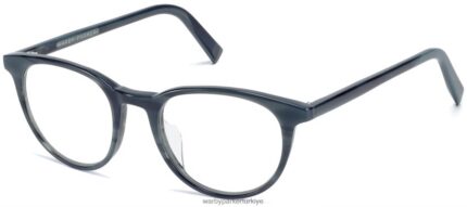 Warby Parker durand N8ZXX8516 çizgili pasifik gözlük