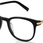 Warby Parker durand N8ZXX8519 cilalı altın ile jet siyahı gözlük