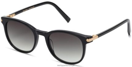 Warby Parker durand N8ZXX8632 cilalı altın ile jet siyahı gözlük