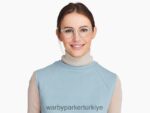 Warby Parker elina N8ZXX8560 cilalı altın ile mavi agav gözlük - Image 2