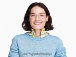 Warby Parker Elise N8ZXX8564 bordo ile gül altın gözlük - Image 2