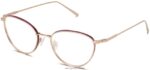 Warby Parker Elise N8ZXX8564 bordo ile gül altın gözlük