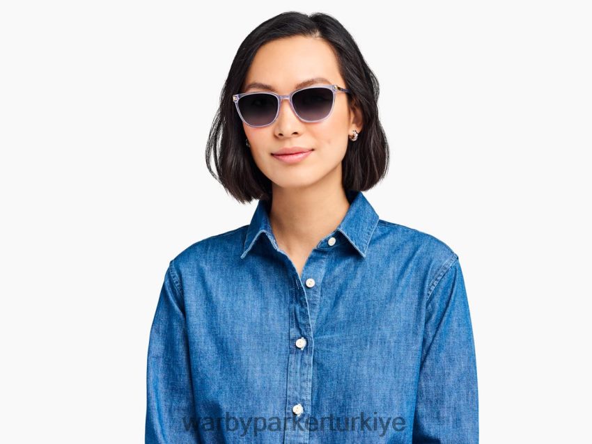 Warby Parker Esme N8ZXX8714 cilalı altın ile çan çiçeği kristali gözlük - Image 2