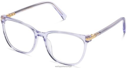 Warby Parker Esme N8ZXX882 cilalı altın ile çan çiçeği kristali gözlük