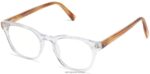 Warby Parker Felix N8ZXX8436 İngiliz meşesi ile kristal gözlük