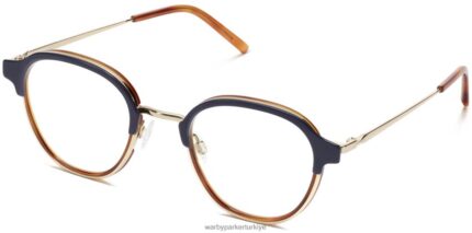 Warby Parker Finnegan N8ZXX890 riesling ile katmanlı mavi ladin gözlük