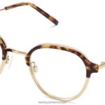 Warby Parker Finnegan N8ZXX891 cilalı altın ile katmanlı fındık kaplumbağası gözlük