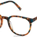 Warby Parker Gillian N8ZXX8528 turkuaz kaplumbağa gözlük