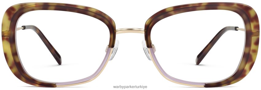 Warby Parker halime N8ZXX8185 cilalı altın ile katmanlı taro kaplumbağası gözlük - Image 4