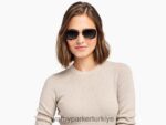 Warby Parker halime N8ZXX8653 cilalı altın ile katmanlı pus gözlük - Image 2