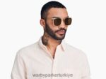 Warby Parker katori N8ZXX8775 cilalı altın ile hanımeli gözlük - Image 3