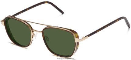 Warby Parker kulak N8ZXX8681 cilalı altın ile konyak kaplumbağası gözlük