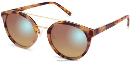 Warby Parker Laney N8ZXX8818 cilalı altın ile kerpiç kaplumbağa gözlük