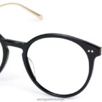 Warby Parker Langley N8ZXX8258 cilalı altın ile jet siyahı gözlük