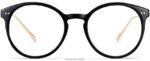 Warby Parker Langley N8ZXX8258 cilalı altın ile jet siyahı gözlük - Image 4