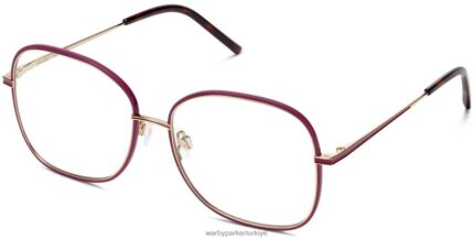 Warby Parker leah N8ZXX8461 cilalı altın ile gül elma gözlük