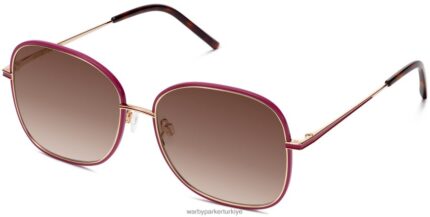 Warby Parker leah N8ZXX8694 cilalı altın ile gül elma gözlük