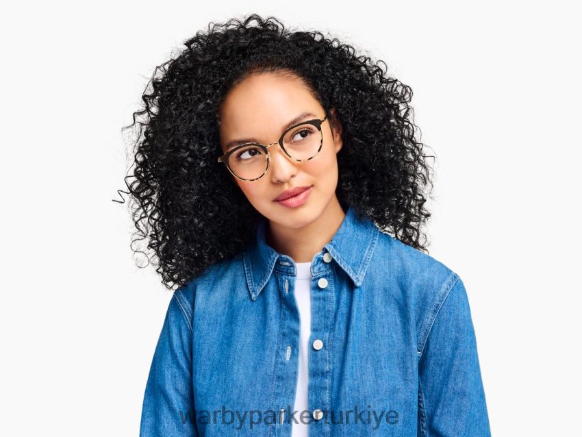 Warby Parker melekleştirmek N8ZXX8133 cilalı altın ile katmanlı badem ezmesi kaplumbağa gözlük - Image 2