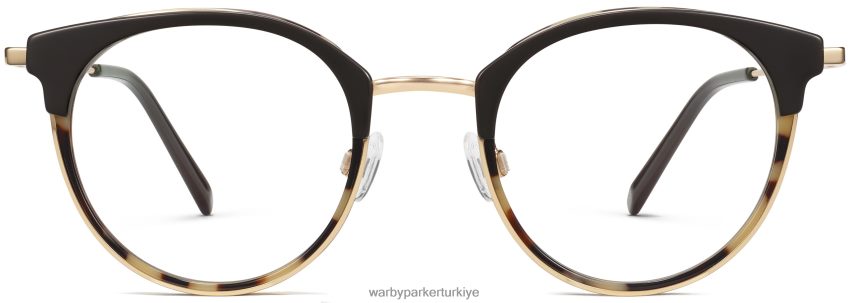 Warby Parker melekleştirmek N8ZXX8133 cilalı altın ile katmanlı badem ezmesi kaplumbağa gözlük - Image 4