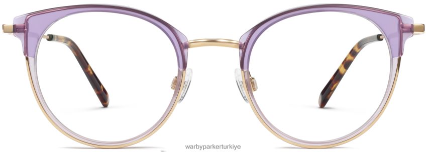Warby Parker melekleştirmek N8ZXX8134 cilalı altın ile katmanlı erik kristali gözlük - Image 4