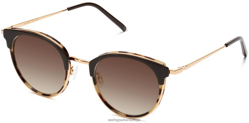 Warby Parker melekleştirmek N8ZXX8654 cilalı altın ile katmanlı badem ezmesi kaplumbağa gözlük - Image 1