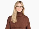 Warby Parker Moriarty N8ZXX8360 cilalı altın ile poblano gözlük - Image 3
