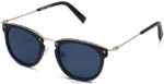 Warby Parker Moriarty N8ZXX8742 cilalı gümüş ile jet siyah mat gözlük