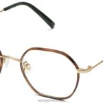 Warby Parker Murrow N8ZXX856 cilalı altın ile meşe fıçı gözlük
