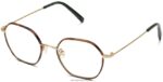 Warby Parker Murrow N8ZXX856 cilalı altın ile meşe fıçı gözlük