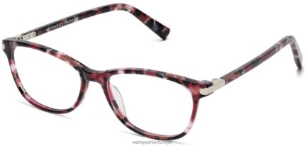 Warby Parker papatya N8ZXX8553 cilalı gümüş ile menekşe kuvars kristali gözlük