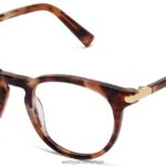 Warby Parker sadie N8ZXX8270 cilalı altın ile susam kaplumbağası gözlük